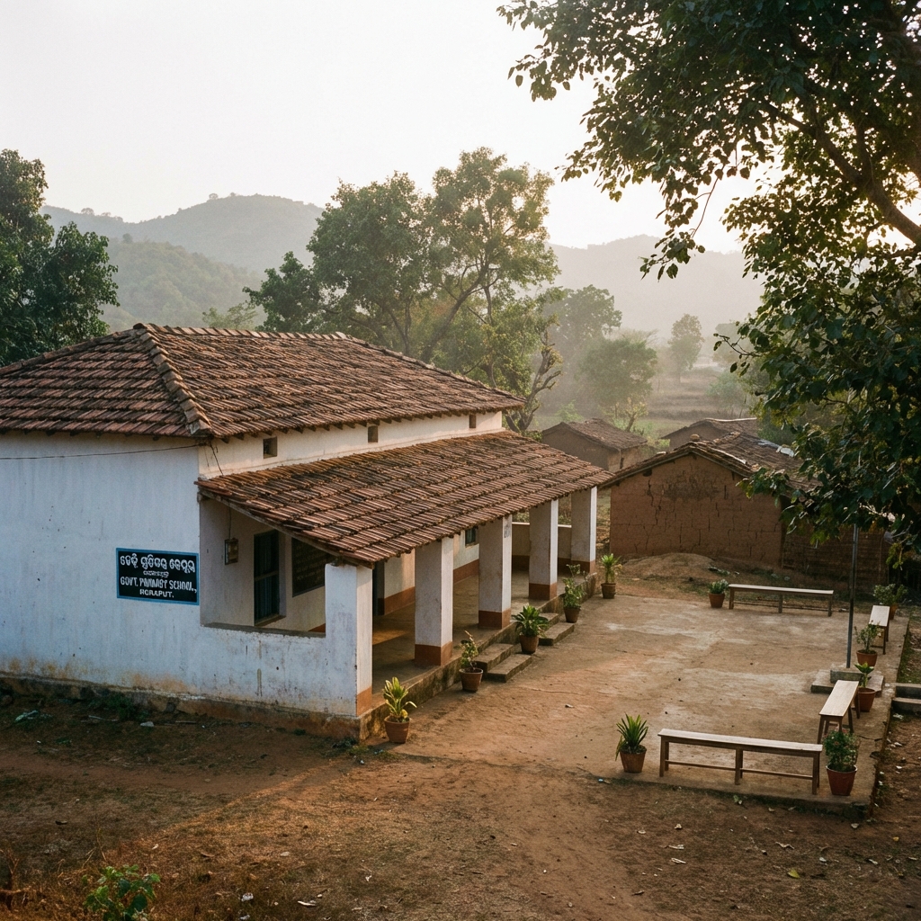 Quiet afternoon in a village classroom